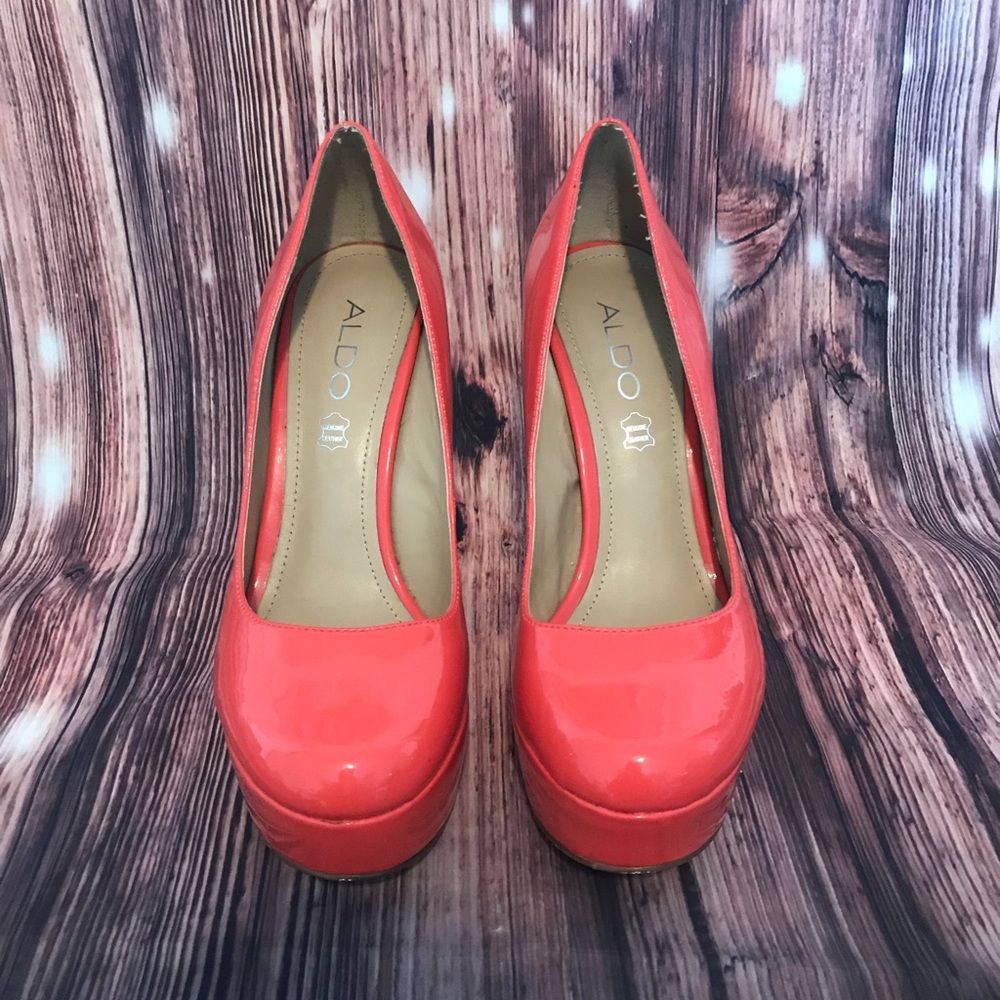 ALDO coral heels